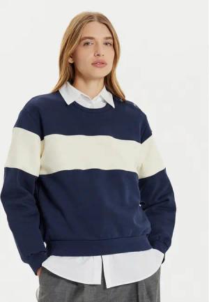 Gant Sweatshirt Color Blocked 4201254 Dunkelblau Loose Fit