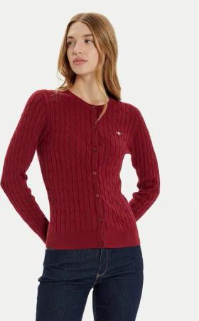 Gant Strickjacke 4800103 Rot Slim Fit