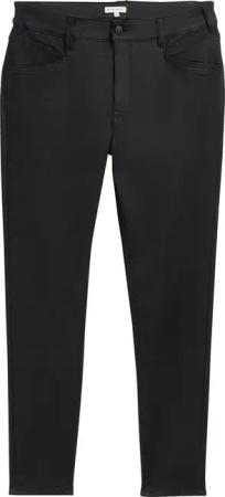 TOM TAILOR Damen Plus Size - TTPLUS COATED SKINNY Jeans, schwarz, Uni, Gr. 44