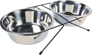 TRIXIE Napf-Set Eat on Feet Stainless Steel Bowl Set