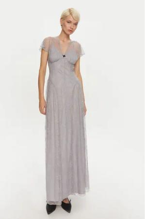 ROTATE Abendkleid Kally 113275039 Grau Regular Fit