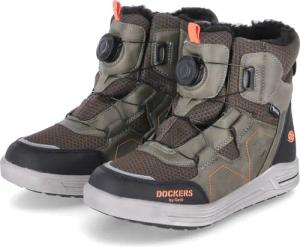 Dockers by Gerli Winterboots für Jungen im SALE - Gr. 35 - grün - Textil & Synthetik