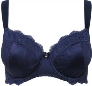 Ulla Popken Bügel-BH Bügel-BH ohne Softcups Satin Spitze Cup C - F