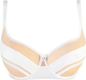Axami Balconnet-BH Bügel-BH in weiß-beige gestreift verstellbar (einzeln, 1-tlg)
