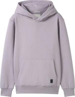TOM TAILOR Jungen Hoodie mit Bio-Baumwolle, lila, Print, Gr. 128