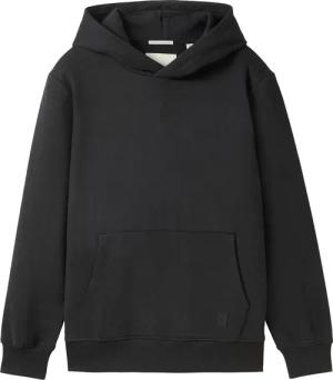 TOM TAILOR Jungen Hoodie mit Bio-Baumwolle, schwarz, Print, Gr. 128