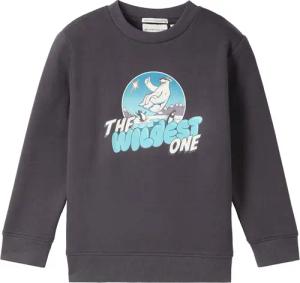 TOM TAILOR Jungen Sweatshirt mit Print, grau, Print, Gr. 128/134