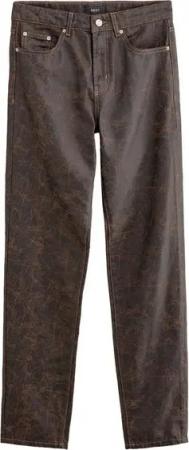 Next Straight-Jeans Gerade Jeans in Lederoptik aus 100 % Baumwolle (1-tlg)