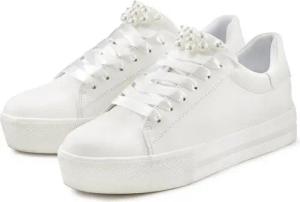 LASCANA Sneaker mit Perlen, Schnürhalbschuhe, Freizeitschuhe, VEGAN