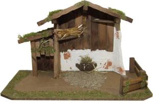 Alfred Kolbe Krippe "Weihnachtsdeko", (1 tlg.), aus Holz, 42x22x27 cm, für Figuren bis 10 cm Höhe