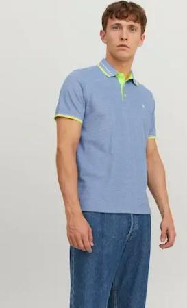 Jack & Jones Poloshirt "JJEPAULOS POLO SS NOOS", mit Logo Stickerei