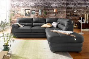 COTTA Polstergarnitur Royale, (Set), bestehend aus Ecksofa & Hocker, optional mit Bettfunktion und -kasten