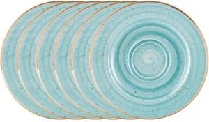 Bonna Tafelservice 6x Bonna Aura Aqua Rita Untertasse 12cm Türkis Teller