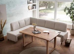 exxpo - sofa fashion Eckbank Intenso, modern, wahlweise in Leder oder Textil, 264/197 cm (B/T), hohe Bodenfreiheit, frei im Raum stellbar, hoher Sitzkomfort