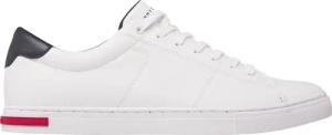 Tommy Hilfiger ESSENTIAL LEATHER DETAIL VUL Sneaker mit Kontrastbesatz, Freizeitschuh, Halbschuh, Schnürschuh