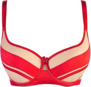 Axami Balconnet-BH Bügel-BH in rot-beige gestreift verstellbar (einzeln, 1-tlg)
