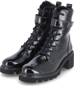Paul Green Winterstiefeletten für Damen - Gr. 39 - schwarz - Lackleder