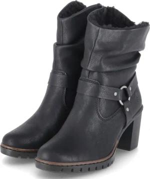 Rieker Stiefeletten für Damen - Gr. 42 - schwarz - Kunstleder