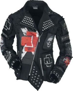 Rammstein Übergangsjacke - Metal Patches - S bis XXL - für Damen - Größe S - schwarz - Lizenziertes Merchandise!