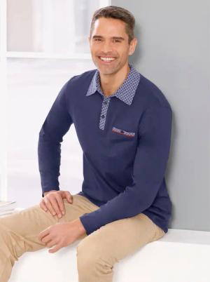 Langarm-Poloshirt