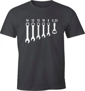 MoonWorks Print-Shirt Herren T-Shirt Bieröffner Flaschenöffner Schraubenschlüssel Fun-Shirt Herren Fun-Shirt Moonworks® mit Print