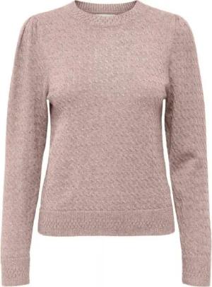 ONLY Rundhalspullover ONLKATIA LS PUFF O-NECK CC KNT mit Strukturstrick