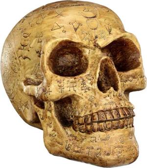 Figuren Shop GmbH Dekofigur Totenkopf - Necromancien - Gothicdeko Fantasydeko