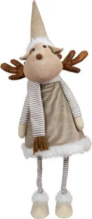 Christmas Paradise Weihnachtsfigur XL Elch 75 cm (100 cm) (Rentier, 1 St., wackelt), Wackelfigur, beige