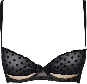 Axami Bügel-BH Bügel-BH gepunktet schwarz beige transparent gepolstert (einzeln, 1-tlg)