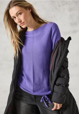 Cecil Damen Feinstrickpullover in Lila, Gr: XS