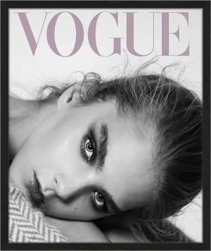 Liv Corday Wandbild VOGUE COVER mit Rahmen