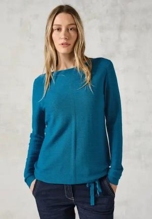 Cecil Damen Feinstrickpullover in Blau, Gr: L