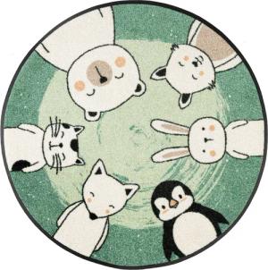 wash+dry by Kleen-Tex Teppich "Animal Friends", rund, 7 mm Höhe