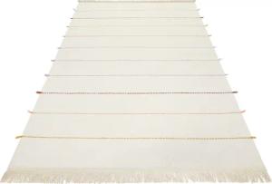 Esprit Wollteppich "Lina ESP-2205", rechteckig, 5 mm Höhe, Naturfaserteppich mit Fransen, modernes Design, Wohnzimmer