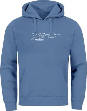 Neverless Hoodie Hoodie Herren Boot Polygon Papier-Schiff Origami Aufdruck Print