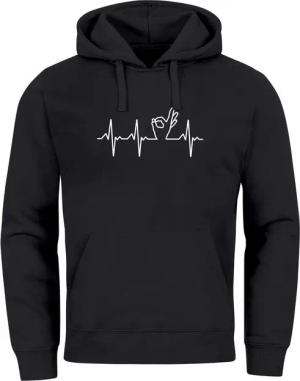 MoonWorks Hoodie Hoodie Herren Aufdruck Handzeichen Reingeschaut Lochspiel Bongoloch