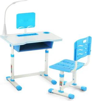 OULENBIYAR Kinderschreibtisch höhenverstellbar (Set), mit Lampe, Stuhl und Schublade, Schülerschreibtisch Jugendschreibtisch