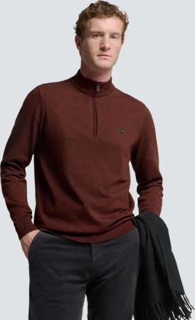 NO EXCESS Rundhalspullover "No Excess Pullover mit halbem Reißverschluss"