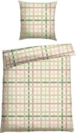 Schiesser Bettwäsche "Luiza aus weicher Baumwolle mit einem frischem Gute-Laune-Karo", (2 tlg.), MADE IN GREEN by OEKO-TEX-zertifiziert