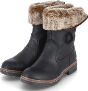 Rieker Winterstiefeletten für Damen - Gr. 40 - schwarz - Kunstleder