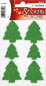 HERMA Aufkleber Weihnachtsbaum, grün, 6 Etiketten