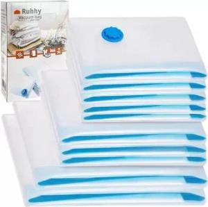 Ruhhy Vakuumierbeutel Vakuumbeutel-Set für Kleidung Wiederverwendbar, Verschiedene Größen, 10/15-er Set Schützt Kleidung effektiv vor Staub, Schmutz Feuchtigkeit