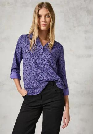 Cecil Damen Bedruckte Bluse in Lila, Gr: XS