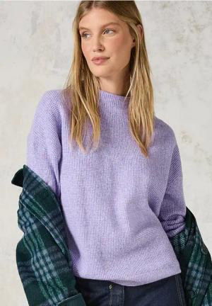 Cecil Damen Strukturpullover in Lila, Gr: XL