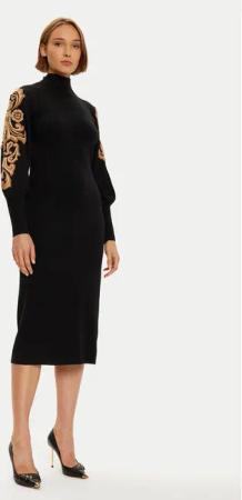 Luisa Spagnoli Strickkleid Maioliche 58400 Schwarz Loose Fit