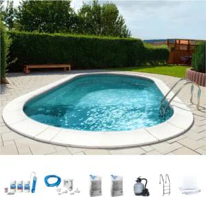 my POOL BWT Ovalpool "PREMIUM mit grauer Innenfolie", (Komplett-Set, 7 tlg.), Höhe 150 cm, in verschiedenen Größen