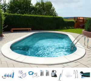 my POOL BWT Ovalpool "PREMIUM mit grauer Innenfolie", (Komplett-Set, 10 tlg.), Höhe 150 cm, in verschiedenen Größen