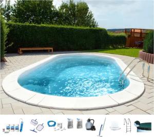 my POOL BWT Ovalpool "PREMIUM mit sandfarbener Innenfolie", (Komplett-Set, 10 tlg.), Höhe 150 cm, in verschiedenen Größen