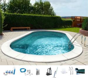 my POOL BWT Ovalpool "PREMIUM mit grauer Innenfolie", (Komplett-Set, 10 tlg.), Höhe 150 cm, in verschiedenen Größen