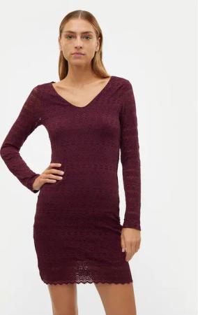 Vero Moda Coctailkleid Zoe 10315445 Dunkelrot Slim Fit